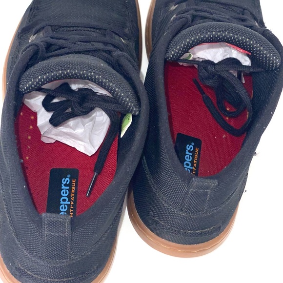 Timberland Black Canvas Sneakers with Brown Sole - Picture 7 of 8